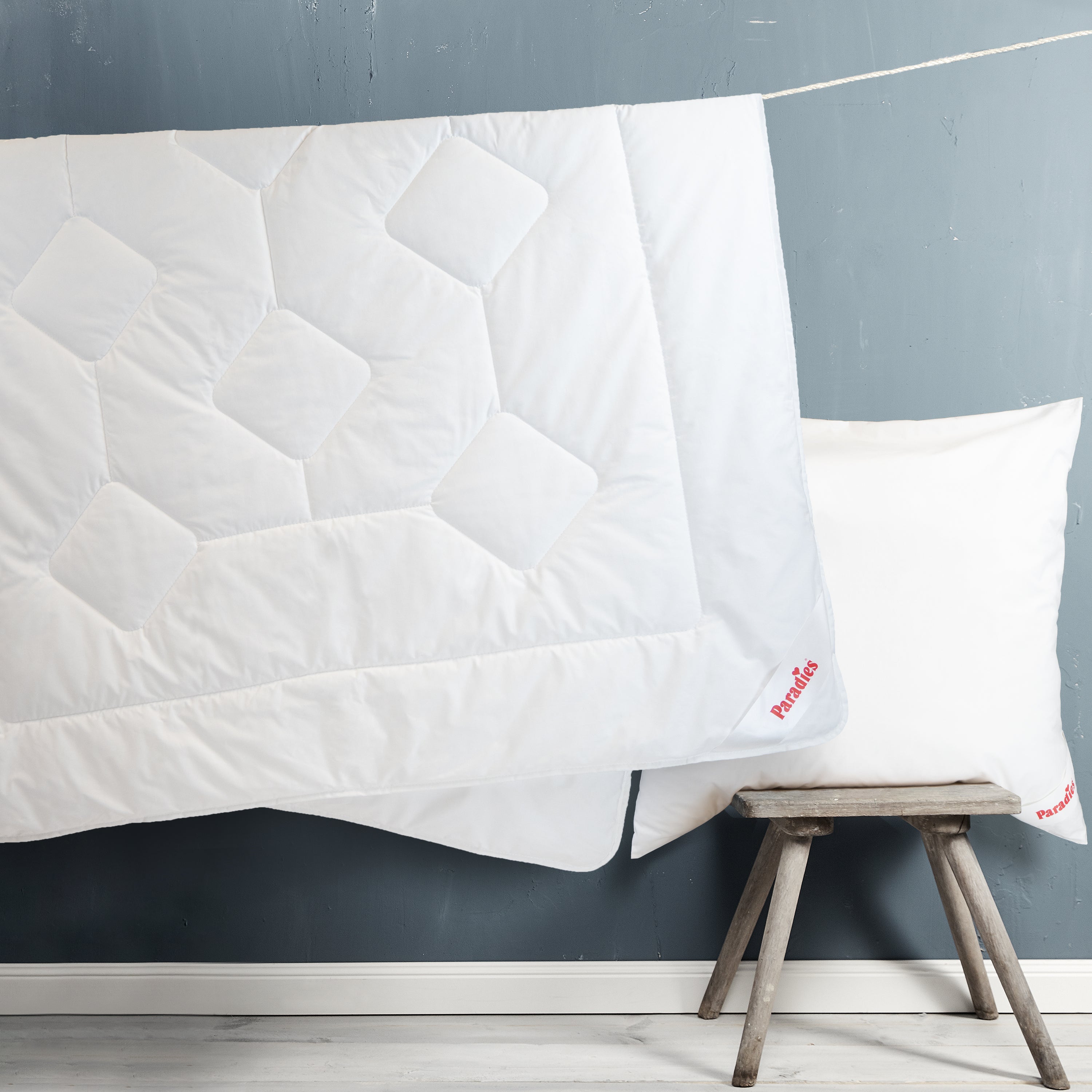 Sommerbetten-Set · Faserdecke + Kopfkissen