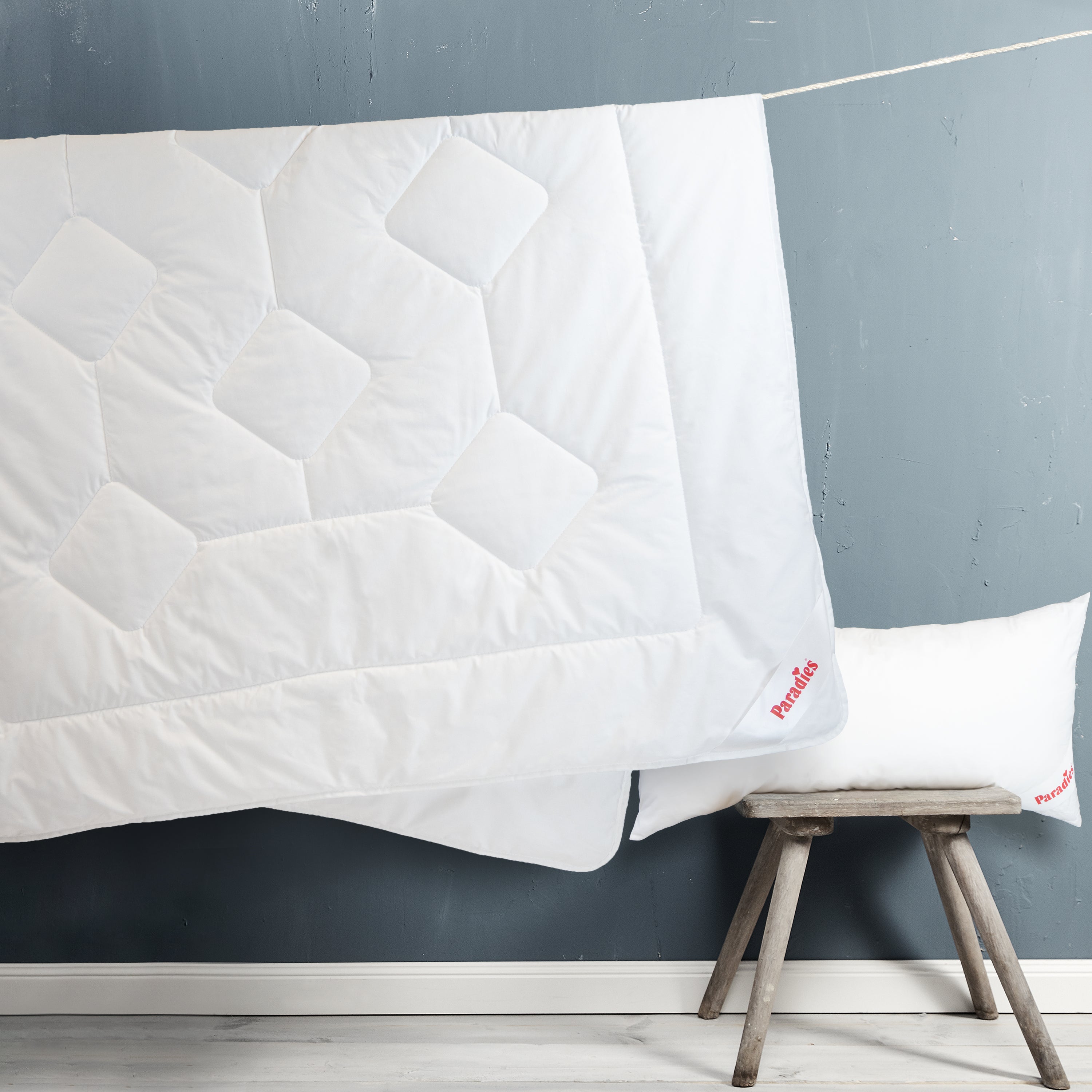 Sommerbetten-Set · Faserdecke + Kopfkissen