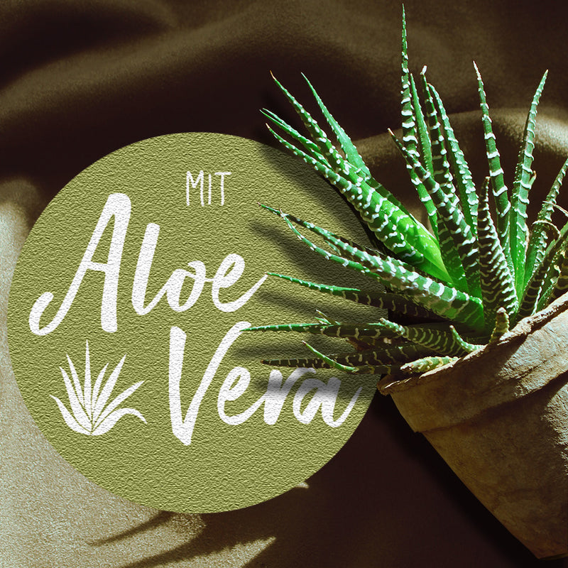 Aloe Vera Pflanze: Baumwollgewebe mit Aloe Vera Gewebeveredelung für mehr Weichheit.